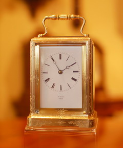 A Fine Carriage clock by Henry Marc with a High quality jewelled lever escapement .  